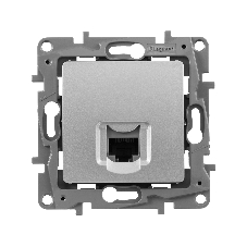 Информационная розетка RJ 45, категория 5e, UTP, Etika, алюминий