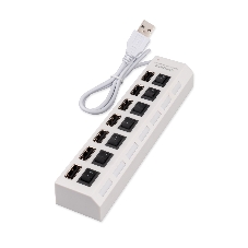 USB-концентратор Gembird UHB-U2P7-01W, USB, 7хUSB, USB или внешний адаптер питания
