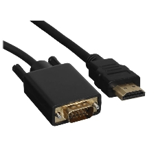 Кабель GoPower HDMI (m)-VGA (m) 1м черный Premium Zip-Lock c подвесом (1/200)