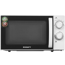 Микроволновая печь Kraft KF20MW7W-102M белый, 20 л, 700 Вт, переключатели - поворотный механизм