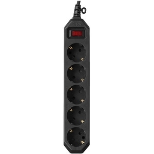 Сетевой фильтр ЭРА USF-5es-3m-B, 3 м, черный