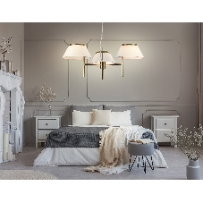 Люстра Ambrella light LH72471/3 BS/WH латунь/белый Е14/3 max 40W D800*290-1080