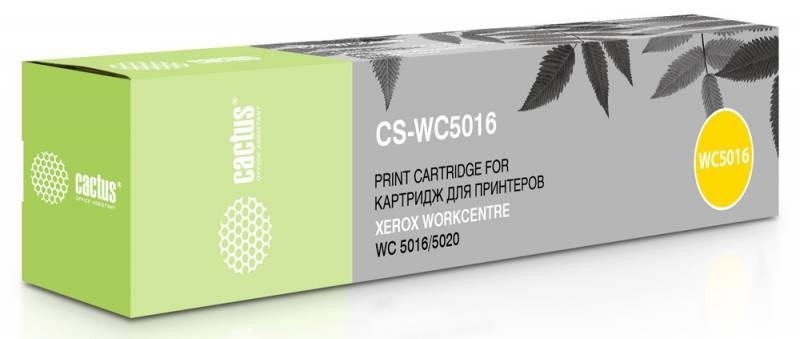 Картридж лазерный Cactus CS-WC5016 (106R01277) черный (6300 стр.) двойная упаковка, для Xerox WC 5016/5020