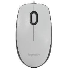 Мышь проводная Logitech M100 белый, 1000 dpi, USB, кнопки - 3