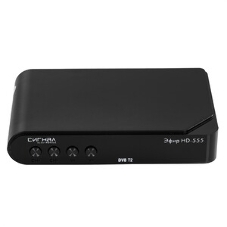 Ресивер эфирный цифровой DVB-T2 HD HD-555 пластик, дисплей, Эфир