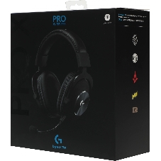Гарнитура Logitech G PRO X чёрный, беспроводная, USB, подвижный микрофон, отсоединяемый кабель 2 м