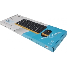 Комплект клавиатура+мышь A4Tech FStyler F1110 Bumblebee проводной, USB, 1200 DPI, жёлтый/чёрный