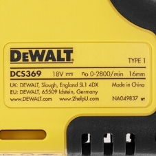 Сабельная пила DeWalt DCS369NT-XJ аккум. 2800ход/мин