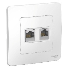 Розетка компьютерная 2-м СП Blanca RJ45 кат.5e бел. SchE BLNIS045451