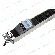 Блок силовых розеток Rem Rem-16, IEC 60320 С19 х 6, вход Schuko, шнур 3 м, 45х484х45 мм (ВхШхГ), 16А, автомат