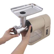 Мясорубка электрическая Endever Sigma-106 бежевый, 2000 Вт, 2 кг/мин, реверс, насадки - 6