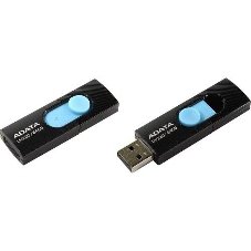 Флешка USB ADATA UV220 (AUV220-64G-RBKBL), 64Gb, USB 2.0, R/W 15/5, черный/голубой