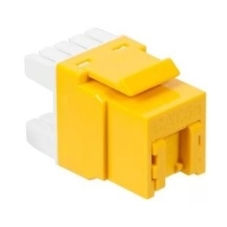 Модуль Keystone, RJ45, кат.5E, UTP, 180 градусов, со встроенной шторкой, желтый Модуль Keystone, RJ45, кат.5E, UTP, 180 градусов, со встроенной шторкой, желтый