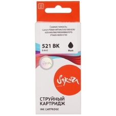 Картридж струйный Sakura 2933B004 (521 BK) для Canon, черный, 8,4 мл., 3127 к.