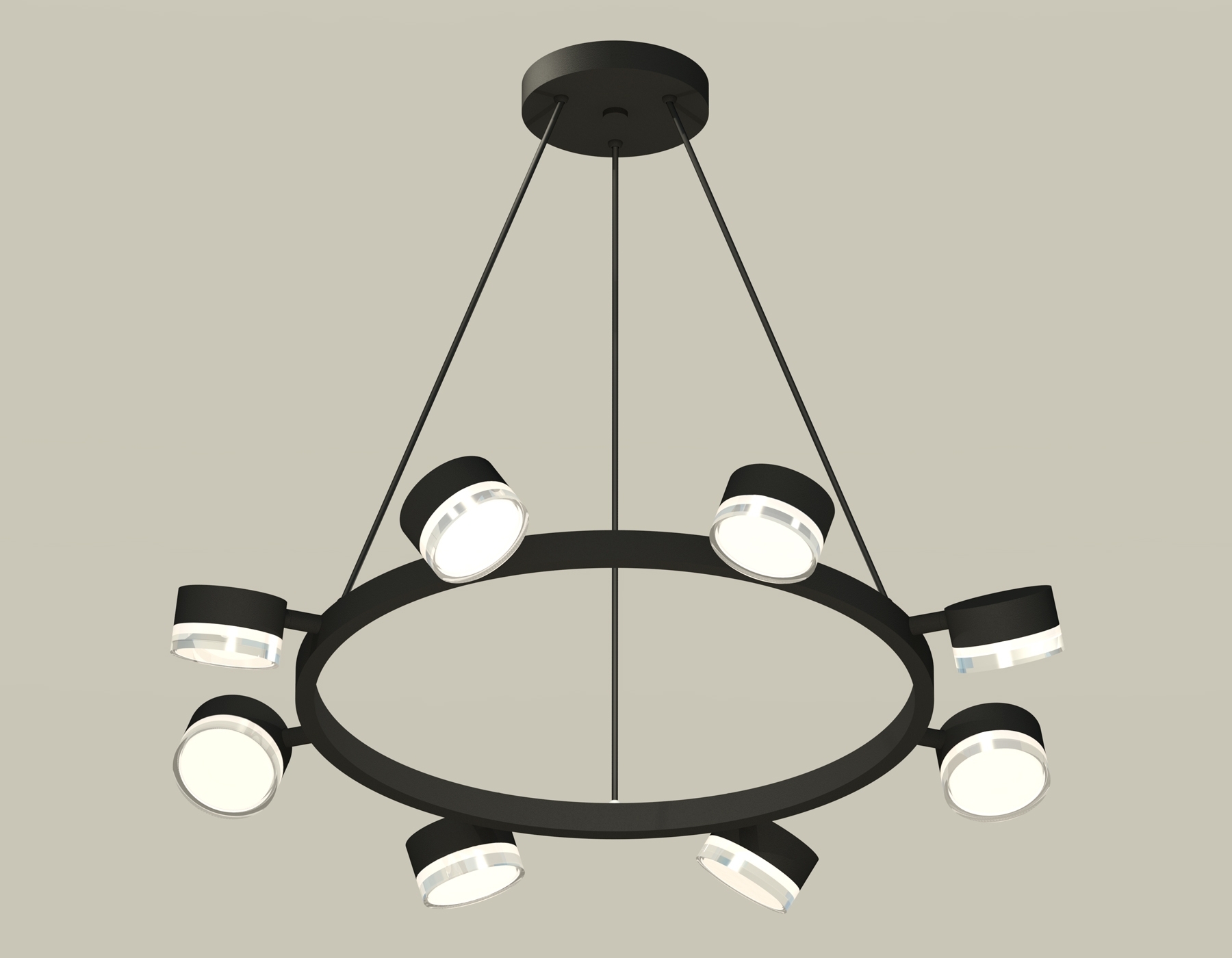 Светильник Ambrella light XB9198203/8 SBK/FR/CL черный песок/белый матовый/прозрачный GX53 (C9198, N8399)