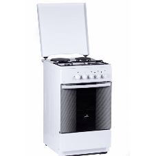 Плита комбинированная Flama RK 2211 белый, конфорок 4 шт, духовка 50 л, 50 см x 85 см x 60 см