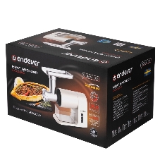 Мясорубка электрическая Endever Sigma-106 бежевый, 2000 Вт, 2 кг/мин, реверс, насадки - 6