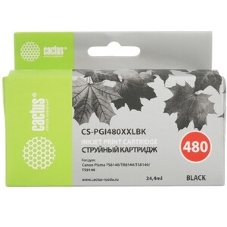 Картридж струйный Cactus CS-PGI480XXLBK черный (24.4мл) для Canon Pixma TR7540/TR8540/TS6140/TS8140