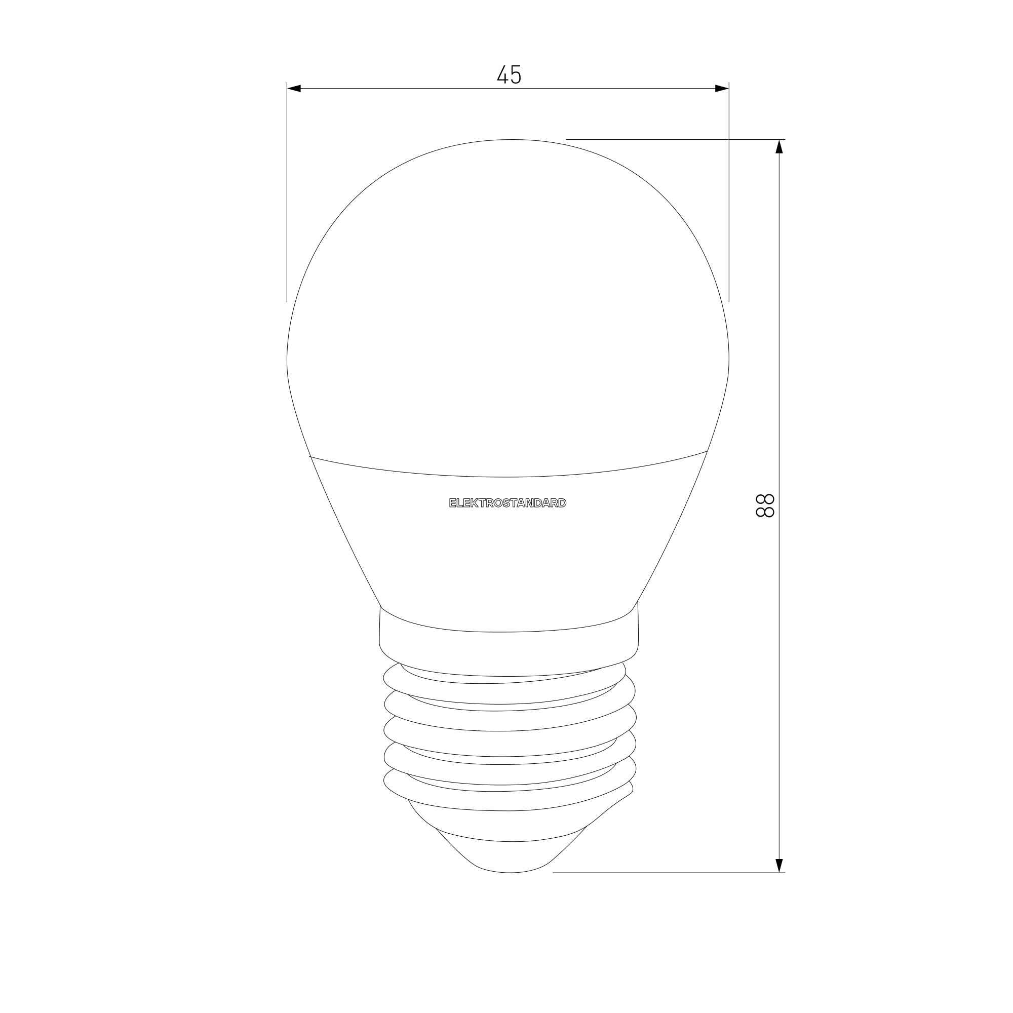 Dimmable 7W 4200K E27 (G45) (BLE2776) / Светодиодная лампа