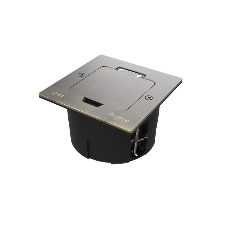 MultiDesk Лючок с розеткой 2К+З, 16А/250В, IP44 с монтажной коробкой для стены, фальшпола, стола Античная латунь, тип MDK21 | MDK21102BA | SE