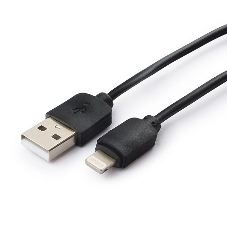 Кабель USB Гарнизон GCC-USB2-AP2-0.3M AM/Lightning, для iPhone5/6/7, IPod, IPad, 0.3м, черный, пакет