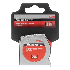 Рулетка MTX Chrom, 2 м x 13 мм, хромированный корпус