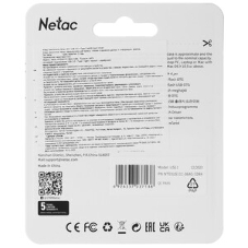 Флешка USB Netac US11 черный 64Gb USB Type-A + USB Type-C, metal/plastic case