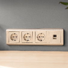 Розетка Ethernet RJ-45 (шампань рифленый)