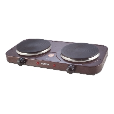 Плита настольная электрическая Centek CT-1507 Siberia коричневый, 2 кВт, ТЭН, конфорки - 2, эмаль, поворотные переключатели
