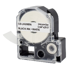 Картридж ленточный Cactus CS-LK6WBN черный, 24мм, 9м для Epson LW700/LW600P/LW1000P/Z700/Z900
