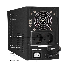 Источник бесперебойного питания (инвертор, синус, для котла) ExeGate SineTower SN-1000.LCD.AVR.2SH.1C13.USB 1000VA/800W, чистая синусоида, LCD дисплей, AVR, 2*Schuko+1*C13, USB, линейно-интерактивный, черный