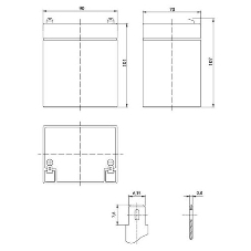 Батарея для ИБП Delta DTM 1205 (12V, 5Ah)
