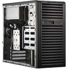 Серверная платформа Supermicro Mainstream Server Mini-Tower, 1x LGA1718 (AMD EPYC™ 4004 / 4005; Ryzen™ 7000 / 9000), 4x DDR5 Up to 192GB, 4x fixed 3.5