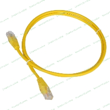 Патч-корд TWT UTP cat.5e, с заливными колпачками, 1.5 м, желтый