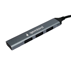 Разветвитель USB2.0 Gembird UHB-C203, 4xUSB2.0, кабель USB 10 см, алюминий, пакет