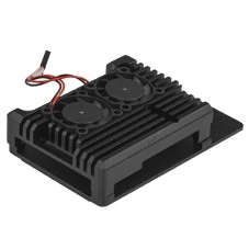 Корпус ACD черный Metal Aluminum Case with double Fans for Raspberry Pi 3B/3B+