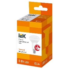 Лампа светодиодная IEK LLE-R50-5-230-30-E14 ECO R50 5Вт 3000К теплый белый E14 450лм 230-240В