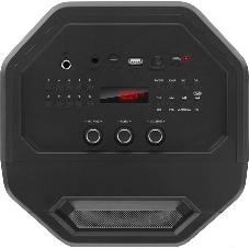 Мобильные колонки чёрные Sven PS-600 2.0  (2x25W, mini Jack, USB, Bluetooth, FM, micro SD, LED-дисплей, ПДУ, 2 x 4000 мA, LED подсветка)