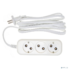 Сетевой удлинитель Buro BU-PSL3.3/W 3 м (3 розетки) белый (пакет ПЭ)