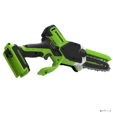 Цепная мини пила аккумуляторная GreenWorks GD24CS15 24V, 15см, бесщеточная, с автоматической смазкой цепи, без АКБ и ЗУ [2010107]
