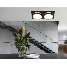 Светильник Ambrella light TN6712/2 BK черный IP44 GX53/2 max 15W 210*105*45
