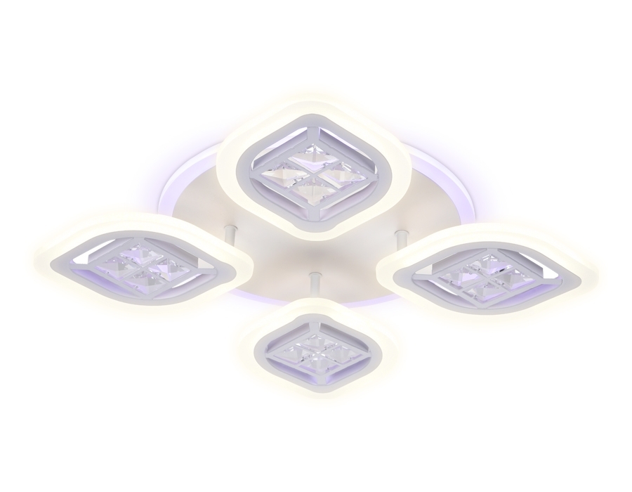 Светильник Ambrella light FA280/4 WH белый 69W 530*530*80 (ПДУ РАДИО 2.4G)