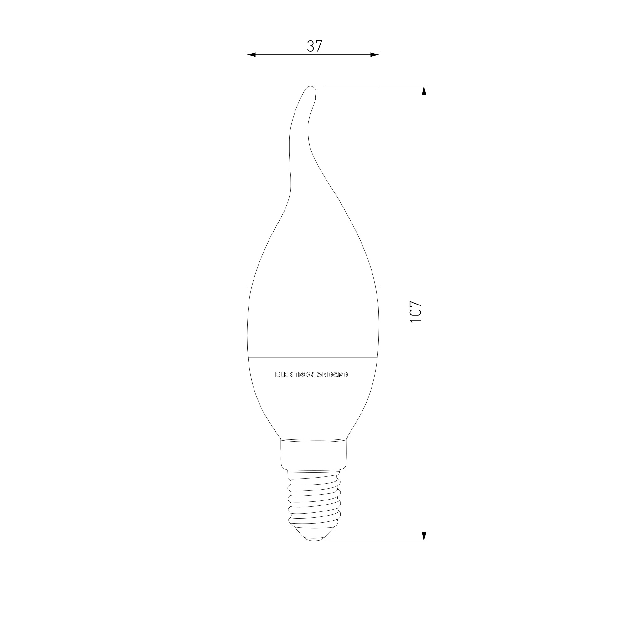 Dimmable 7W 4200K E14 (CW35) (BLE1450) / Лампа светодиодная
