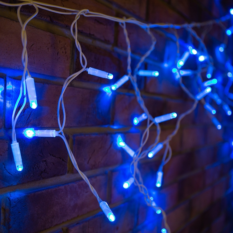 Гирлянда Neon-night Айсикл (бахрома) светодиодный, 4,8 х 0,6 м, белый провод, 230 В, диоды синие, 152 LED