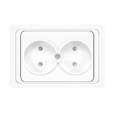 Розетка 2-м СП Валери 16А IP20 защ. шторки бел. Universal В0102x Розетка 2-м СП Валери 16А IP20 защ. шторки бел. Universal В0102x