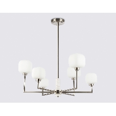 Люстра Ambrella light LH53001/6 SN/FR сатин никель/белый матовый G9*6 max 40W D690*680