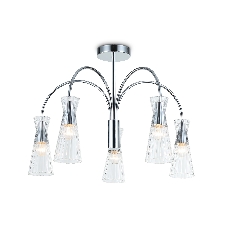 Люстра Ambrella light LH55651/5 СH/CL хром/прозрачный E14*5 max 40W D600*440