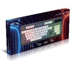 Клавиатура Oklick 731G проводная, USB Type-A, серый/белый