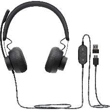 Гарнитура Logitech Zone Wired Teams графит, проводная, USB