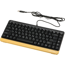 Комплект клавиатура+мышь A4Tech FStyler F1110 проводной, USB, 2000 DPI, чёрный/жёлтый